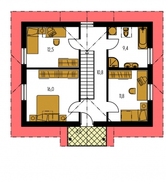 Grundriss des Obergeschosses - KLASSIK 167